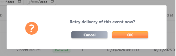 Replaying a failed delivery